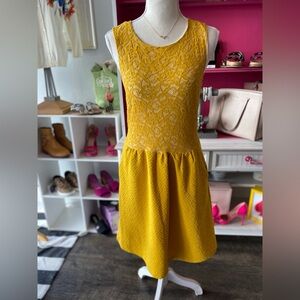 Maeve Anthropologie yellow dress size M